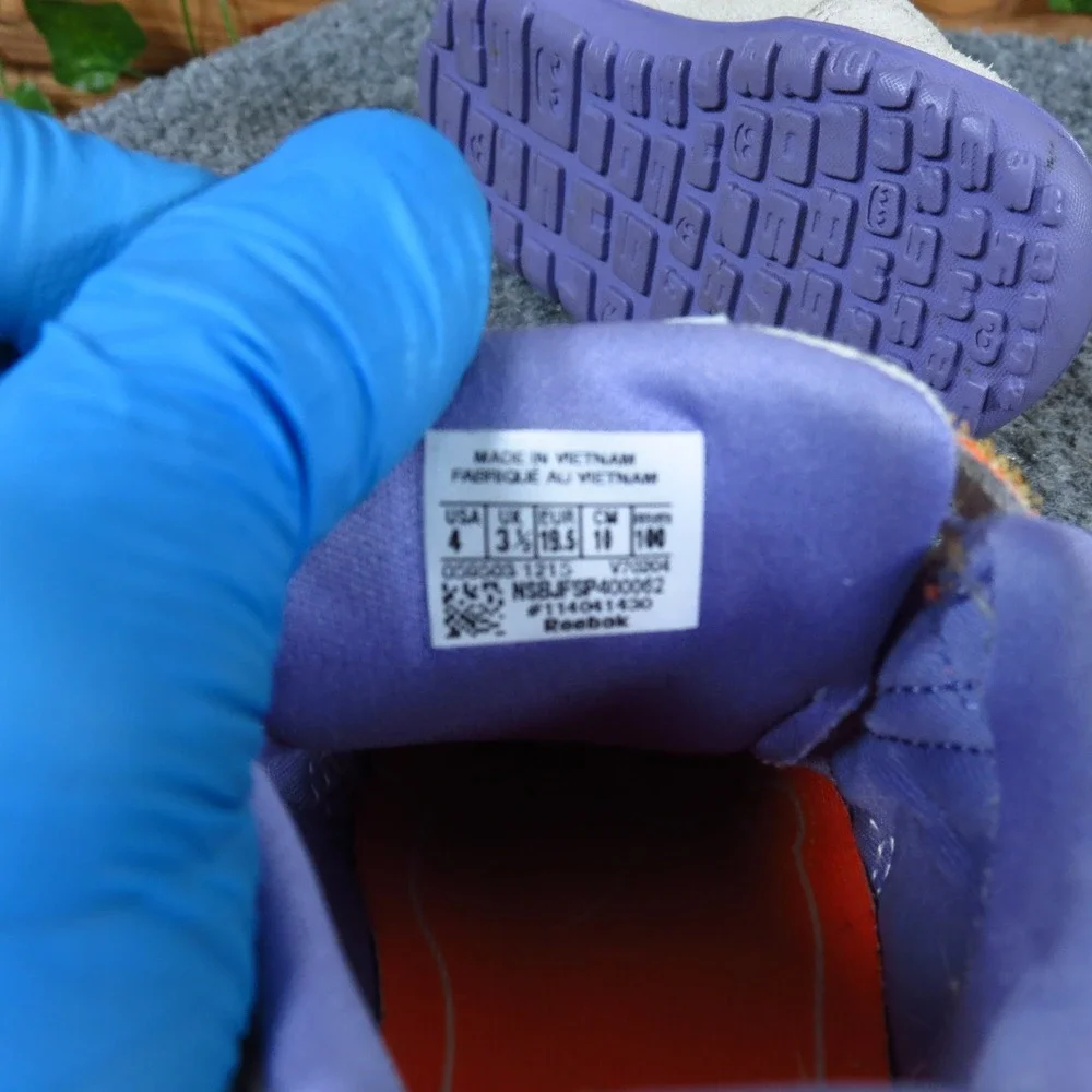 Reebok Ventureflex Toddler‎ Sneakers Size 4 Play Shoes Grey Orange Purple